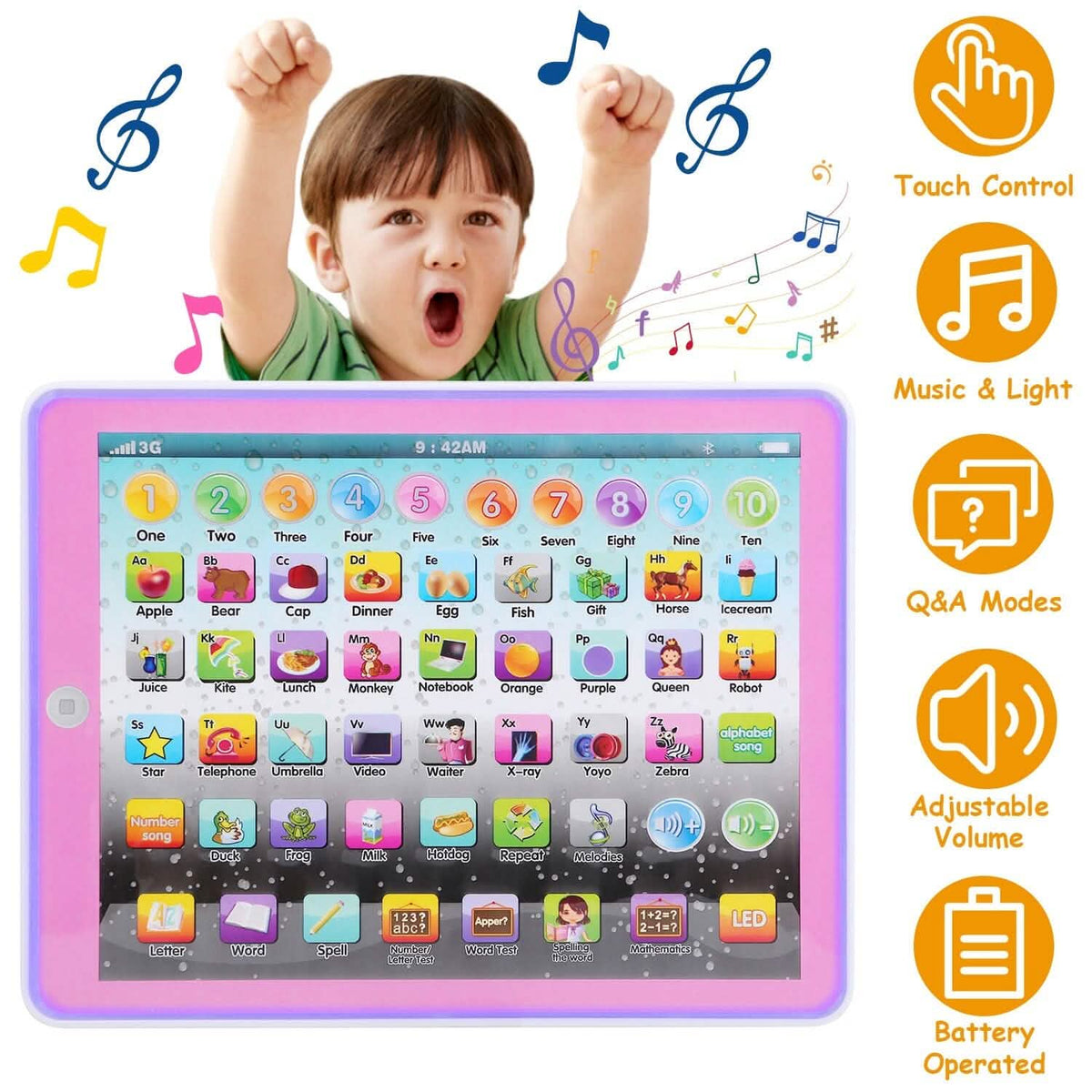 Kid Baby Toddler Educational Tablet Toy 6