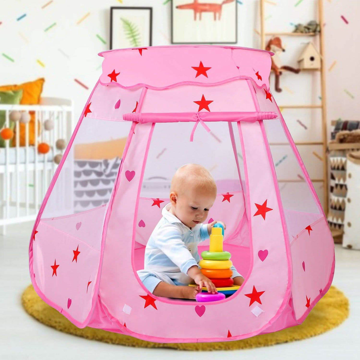 Kids Pop Up Prince Princess Toddler Play Tent 13