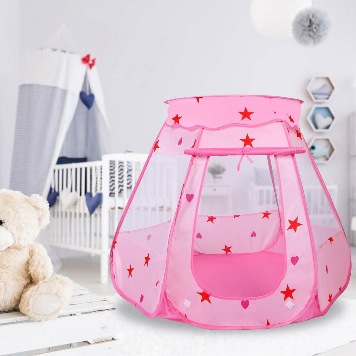 Kids Pop Up Prince Princess Toddler Play Tent 17
