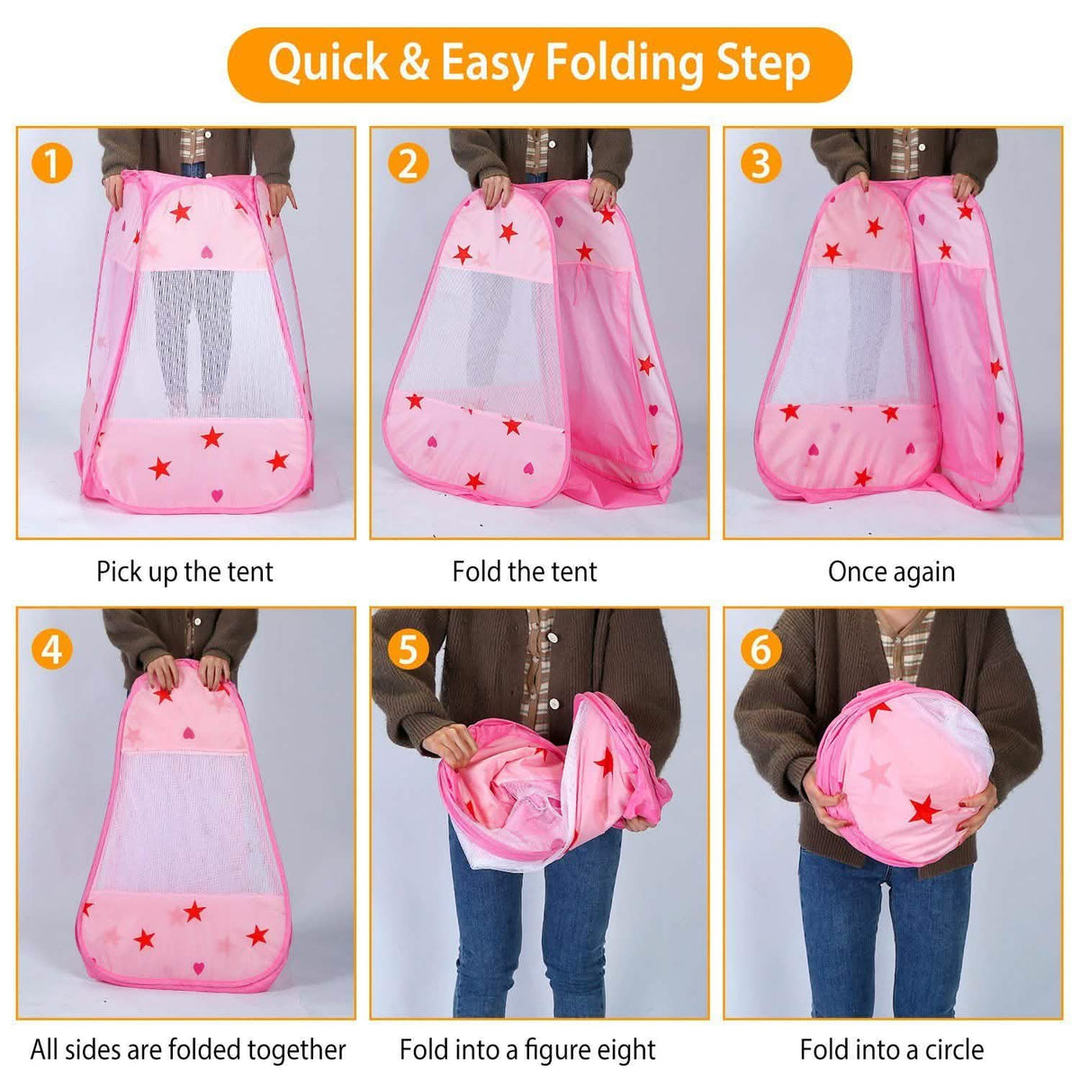 Kids Pop Up Prince Princess Toddler Play Tent 16