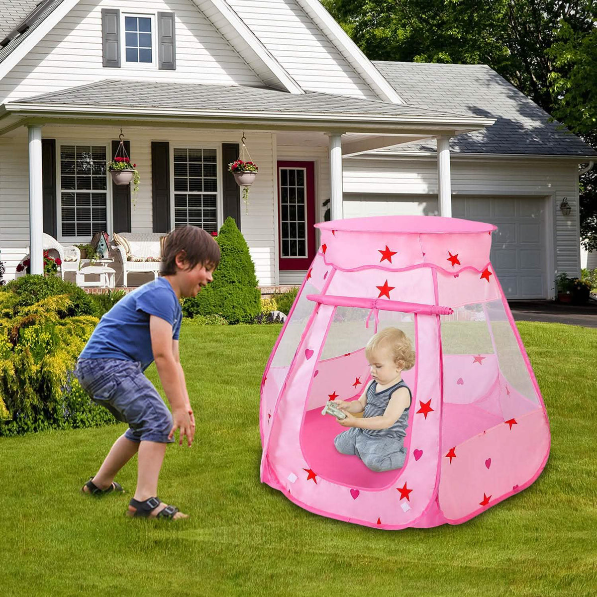 Kids Pop Up Prince Princess Toddler Play Tent 18