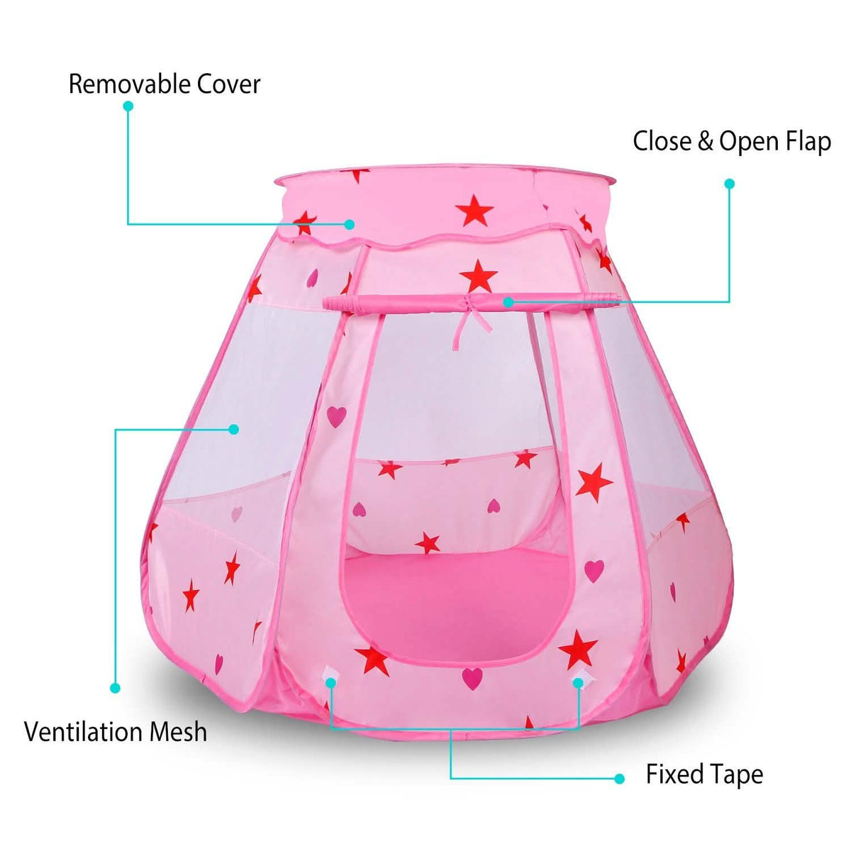 Kids Pop Up Prince Princess Toddler Play Tent 10