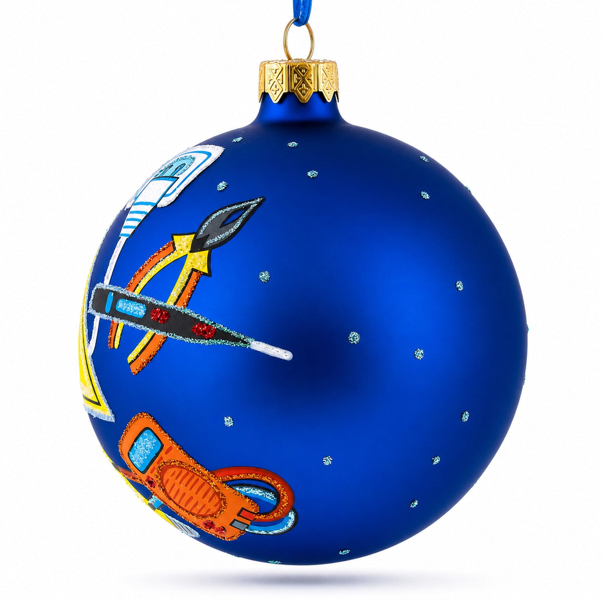 Electrician Toolbox Glass Ball Christmas Ornaments 4 Inches 2