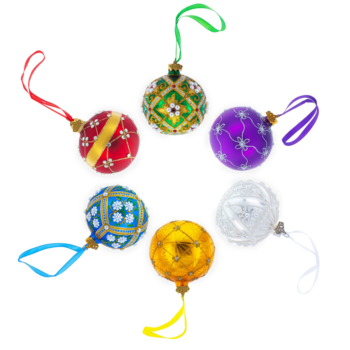Elf and Candy Canes Glass Ball Christmas Ornaments 3.25 Inches 5