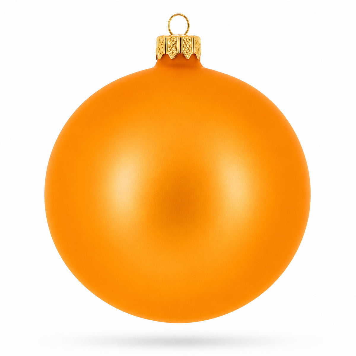 Set of 4 Matte Orange Glass Ball Christmas Ornaments 4 Inches (011) 4