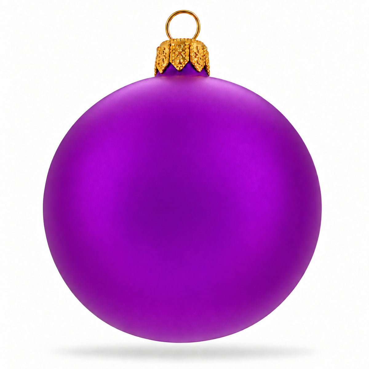 Set of 6 Purple Matte Glass Ball Christmas Ornaments 3.25 Inches (044) 5