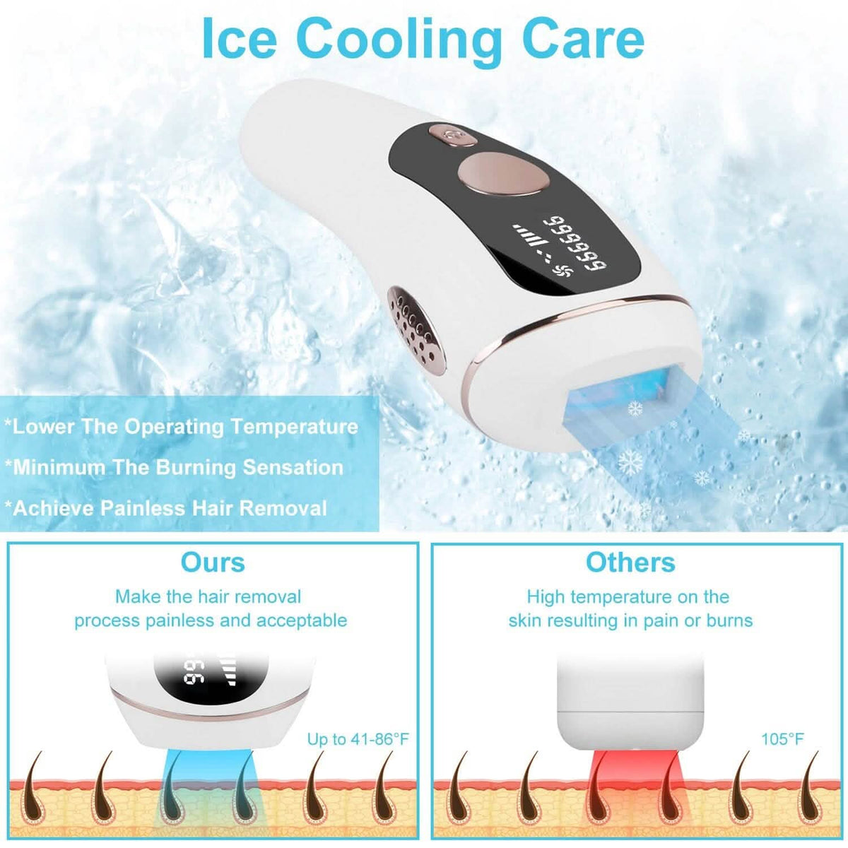 Laser Hair Removal Ice Cooling Permanent IPL 14