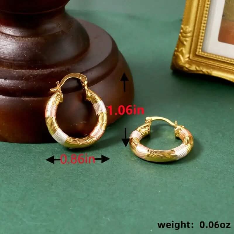 Leverback Hoop Earrings Chunky O-Shaped Tiny Earrings 2