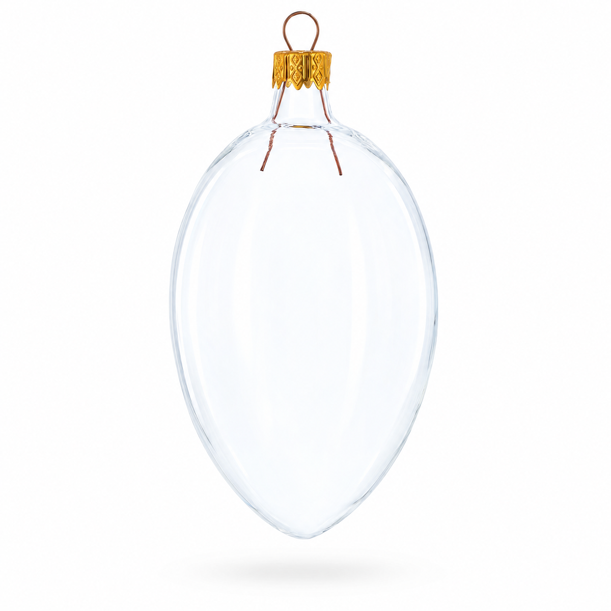 Set of 6 Clear Glass Egg Ornaments DIY Craft 4 Inches 2