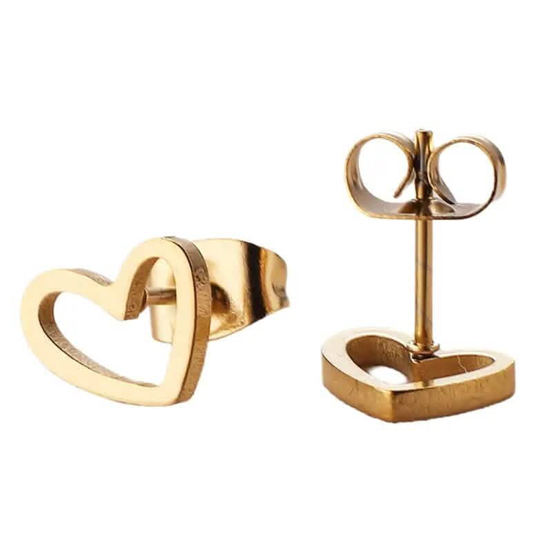 Love Stud Alloy Heart Earrings 4