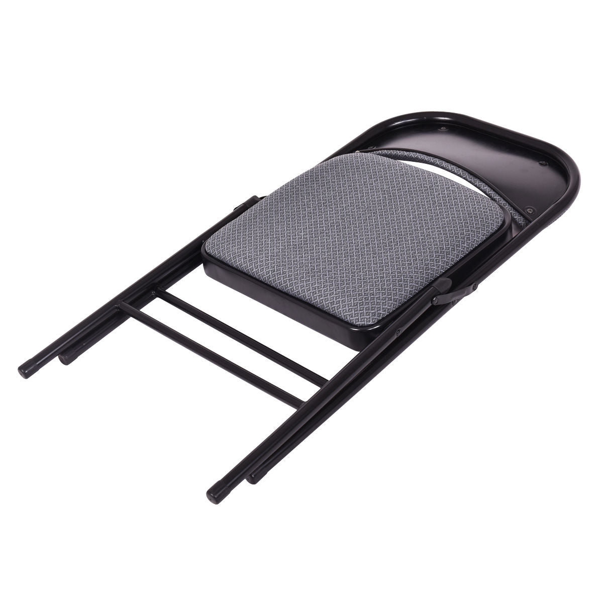 4 Pieces Fabric Upholstered Padded Seat Folding Chairs Seet 8