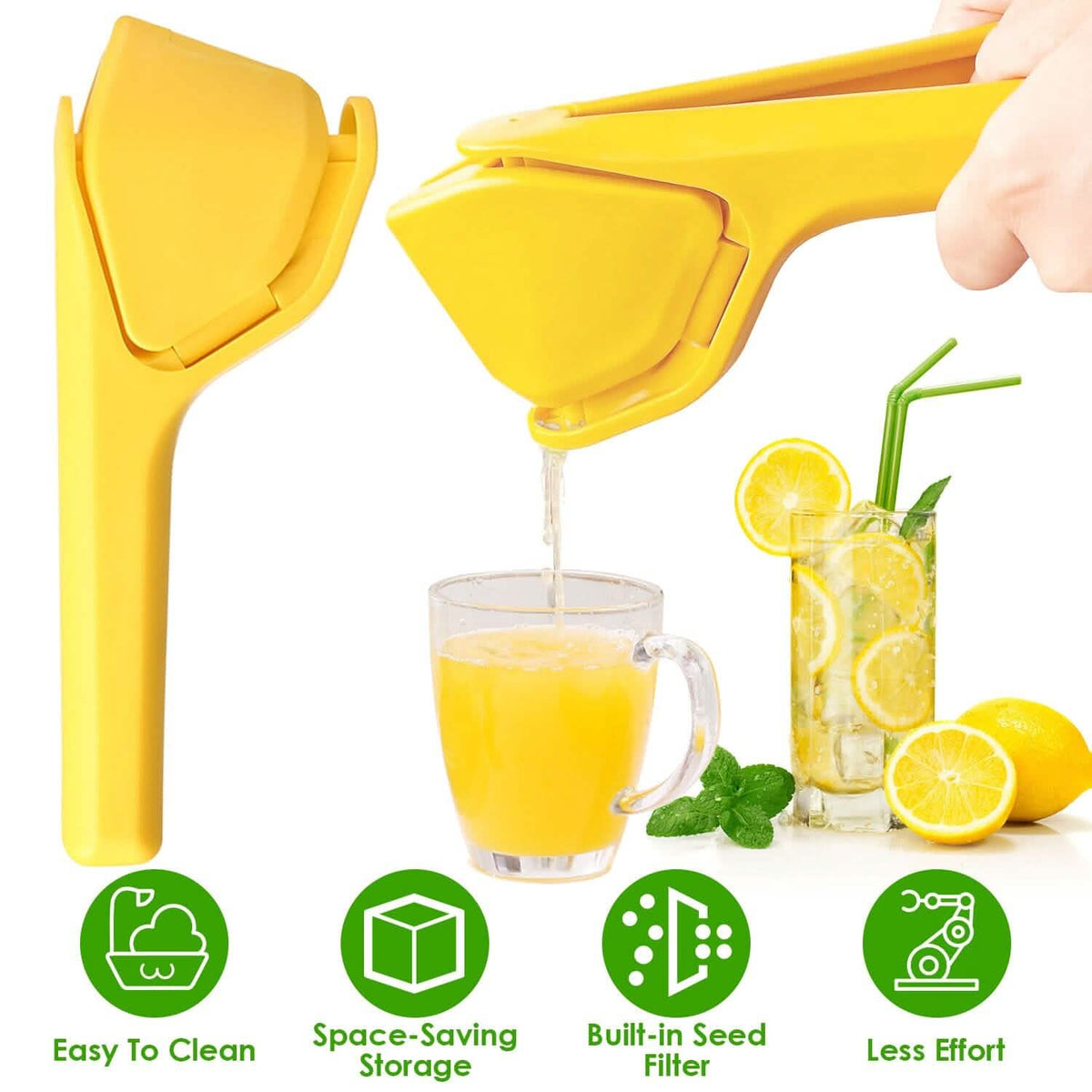 Manual Lemon Squeezer Fold Flat Design 3