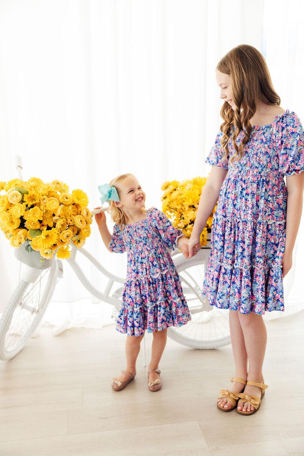 Darling Daisies Smocked Ruffle Dress 5
