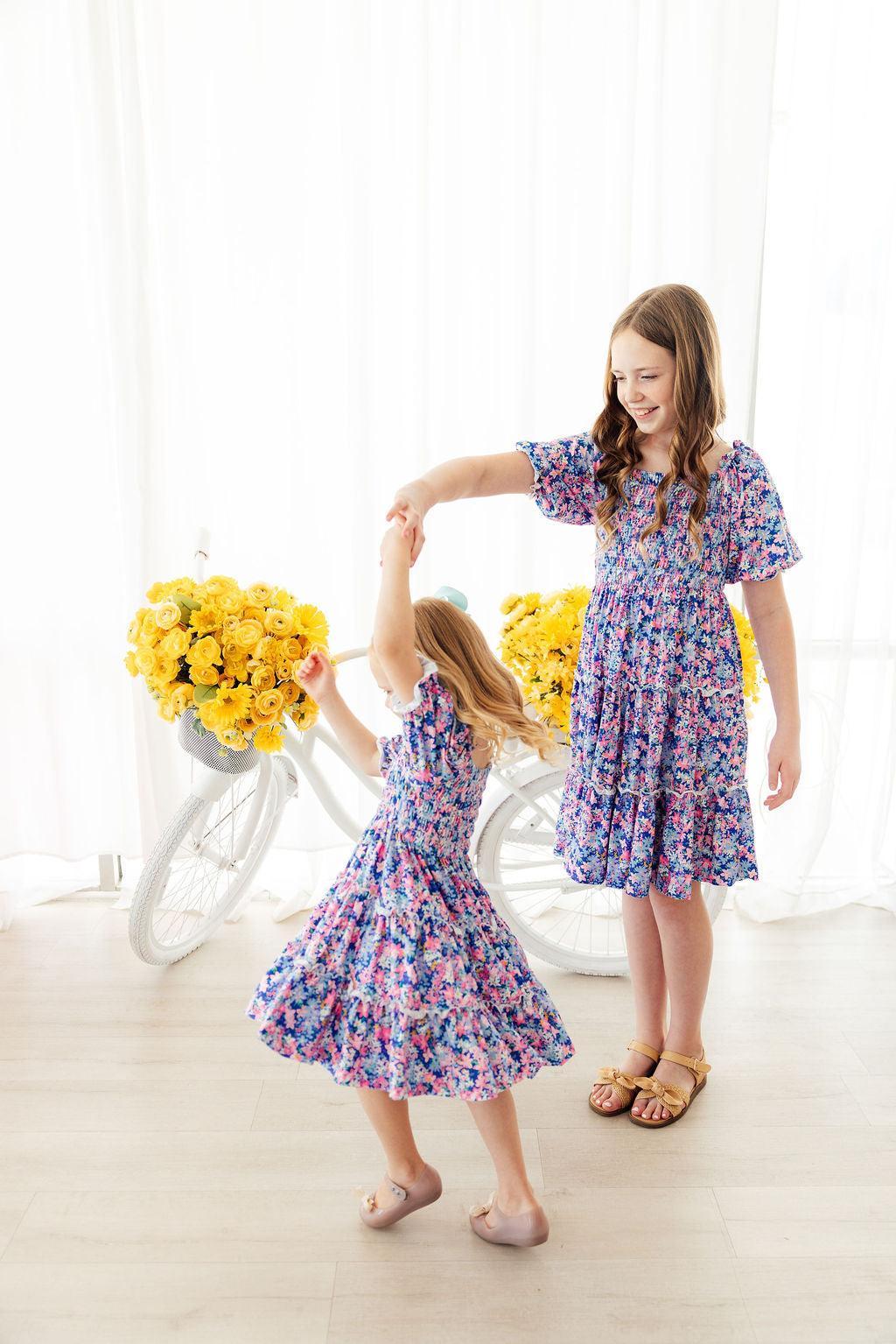 Darling Daisies Smocked Ruffle Dress 1