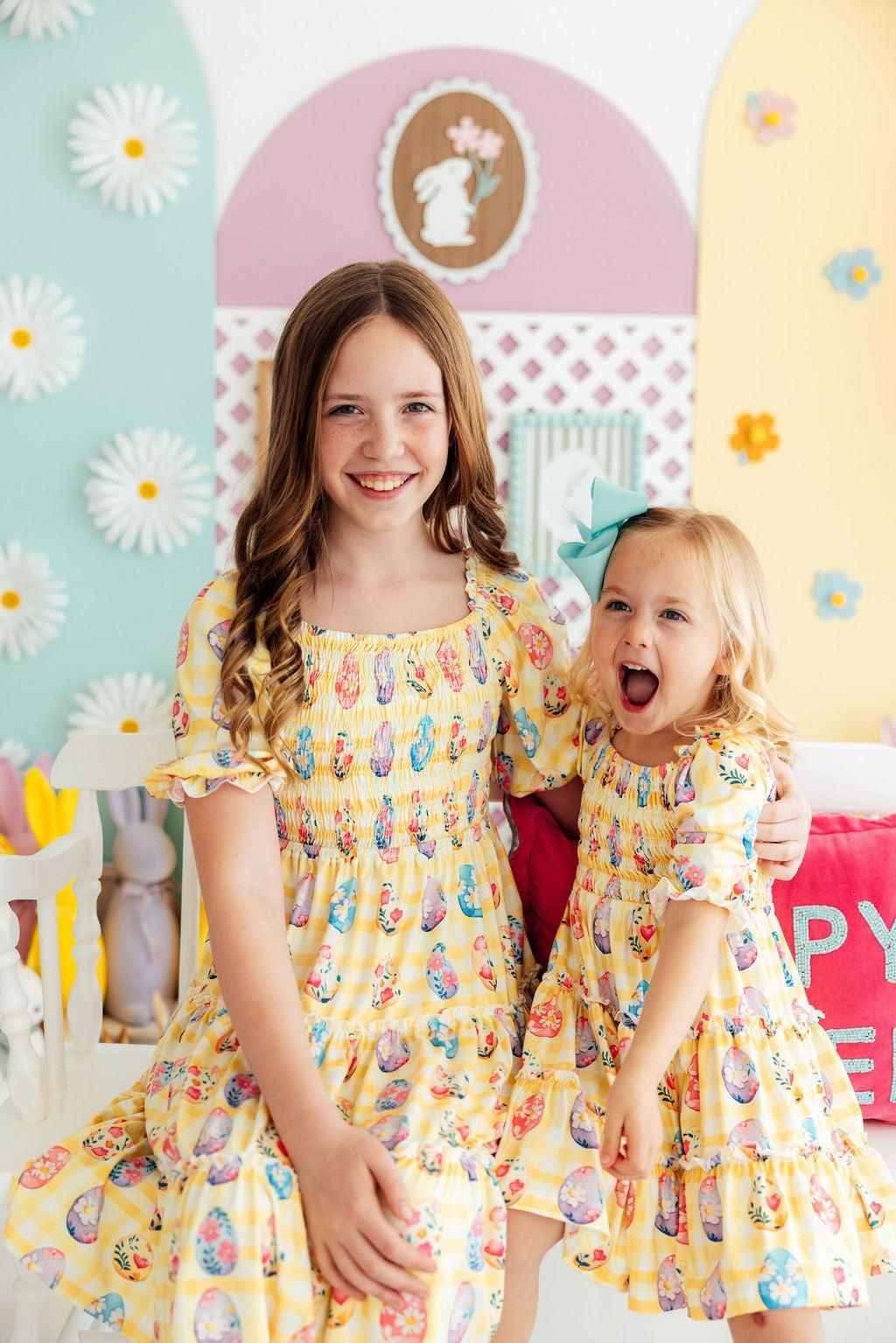Easter Picnic Smocked Ruffle Dress 5