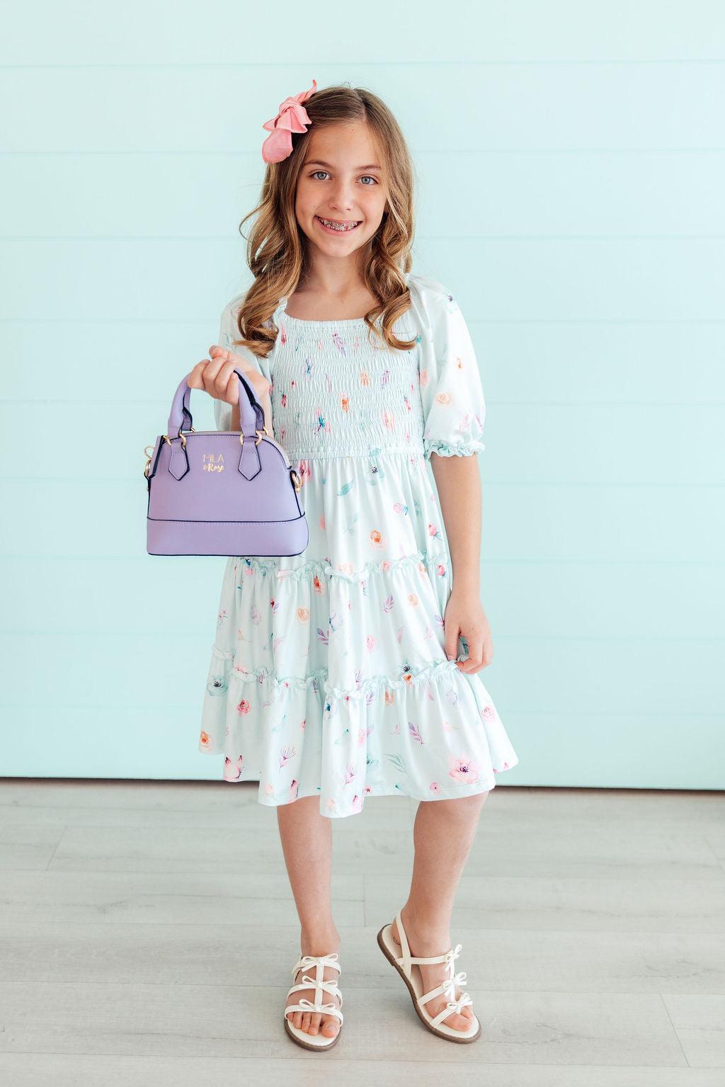 Butterfly Ballet Smocked Ruffle Dress 3