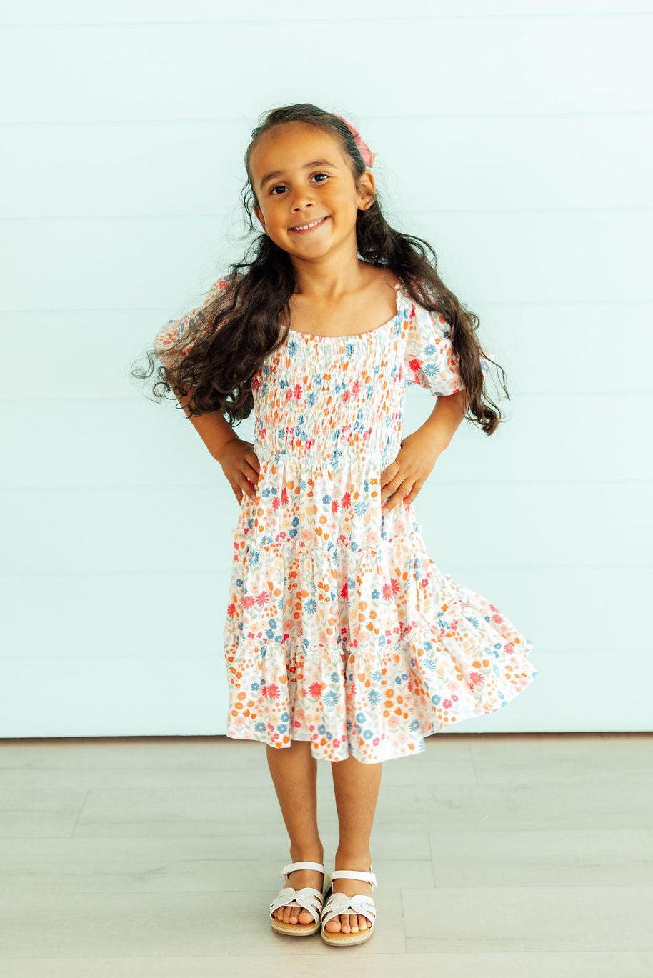 SALE Meadow Magic Smocked Ruffle Dress 3