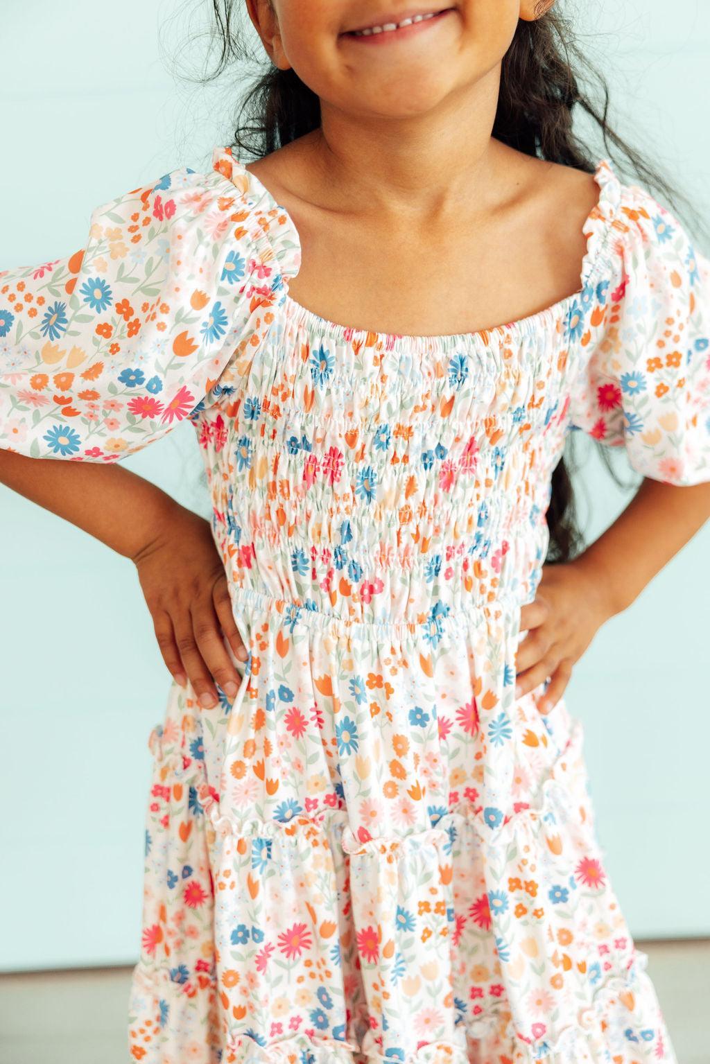 SALE Meadow Magic Smocked Ruffle Dress 2