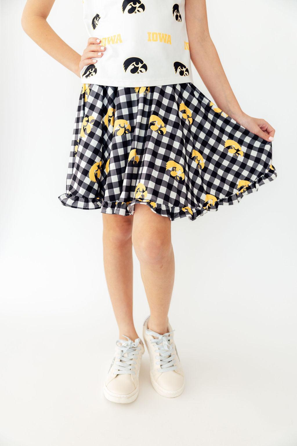 Iowa Plaid Tigerhawk Twirl Skort 1