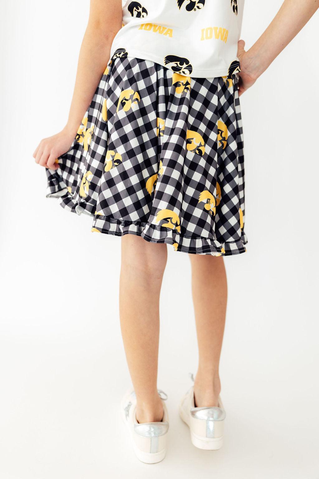 Iowa Plaid Tigerhawk Twirl Skort 3