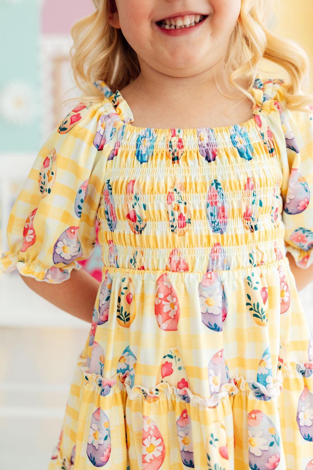 Easter Picnic Smocked Ruffle Dress 2