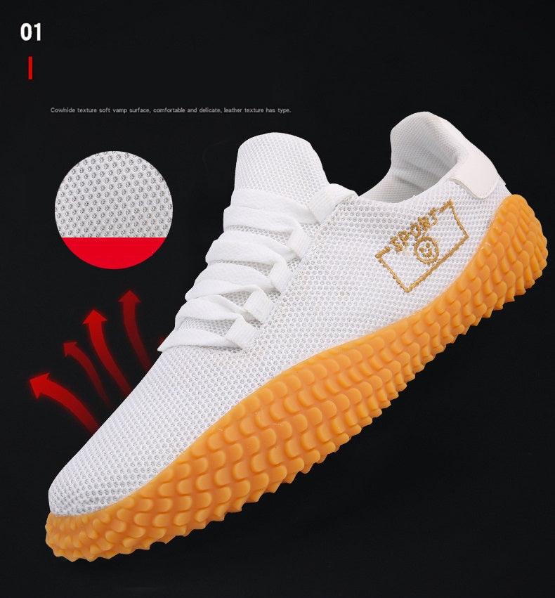 Men's Black Sneakers Mesh Breathable Shoes Male Fashion Black Athletic Footwear Flat Casual Walking Shoes Breathable Casual Shoes Couple Fashion Lace Up Mens Sneakers 27