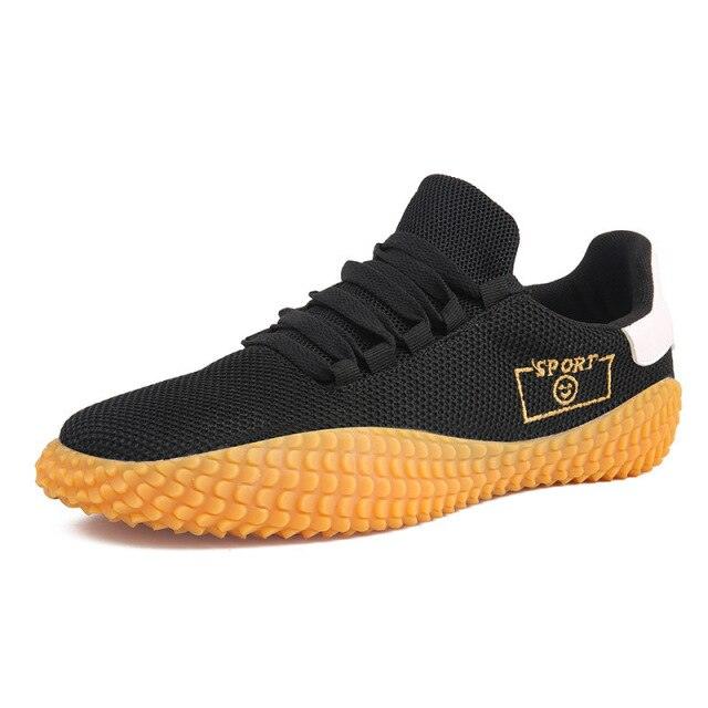 Men's Black Sneakers Mesh Breathable Shoes Male Fashion Black Athletic Footwear Flat Casual Walking Shoes Breathable Casual Shoes Couple Fashion Lace Up Mens Sneakers 24