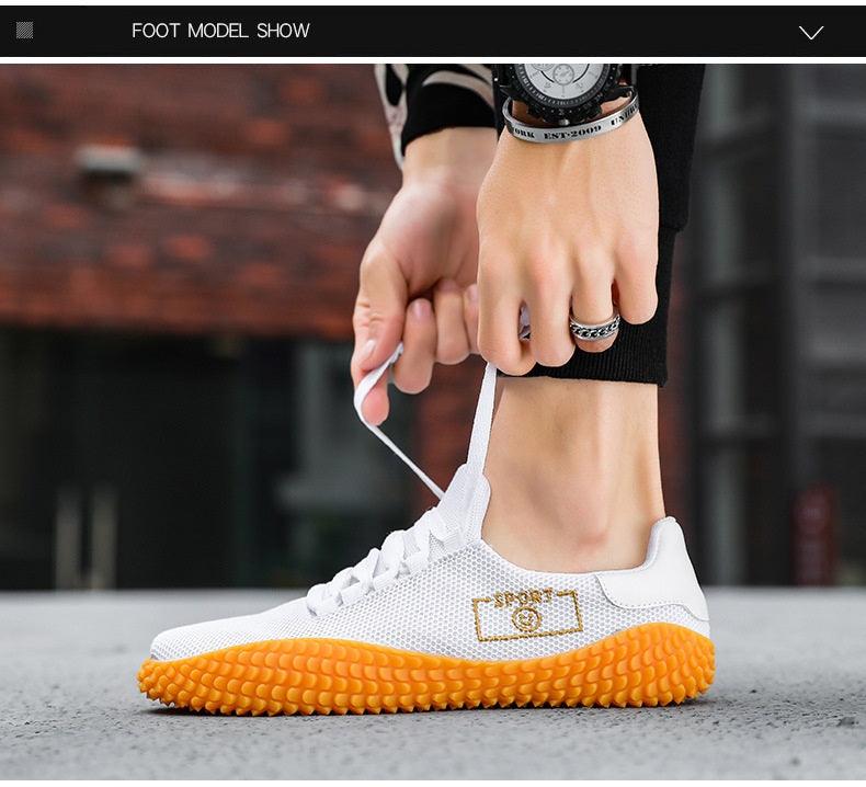 Men's Black Sneakers Mesh Breathable Shoes Male Fashion Black Athletic Footwear Flat Casual Walking Shoes Breathable Casual Shoes Couple Fashion Lace Up Mens Sneakers 21