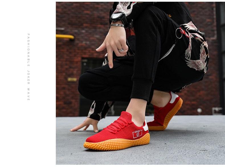 Men's Black Sneakers Mesh Breathable Shoes Male Fashion Black Athletic Footwear Flat Casual Walking Shoes Breathable Casual Shoes Couple Fashion Lace Up Mens Sneakers 10