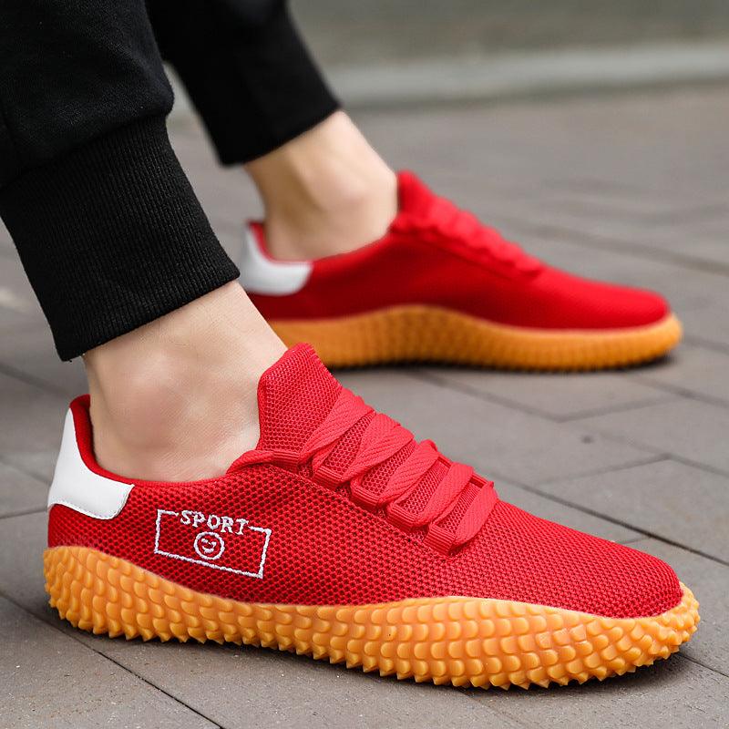 Men's Black Sneakers Mesh Breathable Shoes Male Fashion Black Athletic Footwear Flat Casual Walking Shoes Breathable Casual Shoes Couple Fashion Lace Up Mens Sneakers 26