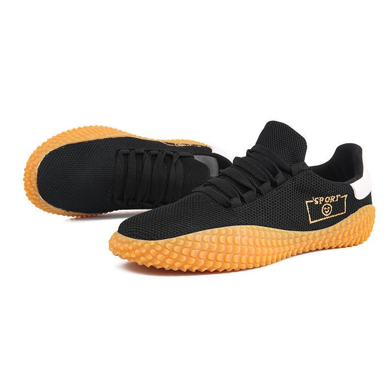 Men's Black Sneakers Mesh Breathable Shoes Male Fashion Black Athletic Footwear Flat Casual Walking Shoes Breathable Casual Shoes Couple Fashion Lace Up Mens Sneakers 3