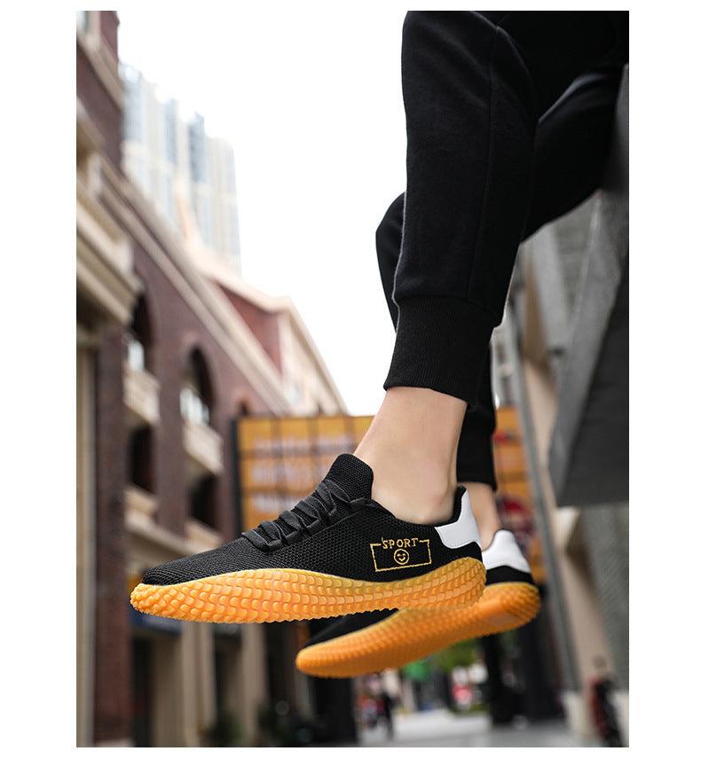 Men's Black Sneakers Mesh Breathable Shoes Male Fashion Black Athletic Footwear Flat Casual Walking Shoes Breathable Casual Shoes Couple Fashion Lace Up Mens Sneakers 20
