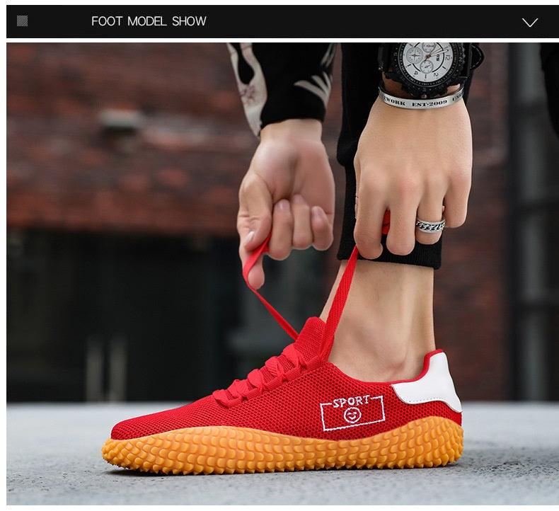 Men's Black Sneakers Mesh Breathable Shoes Male Fashion Black Athletic Footwear Flat Casual Walking Shoes Breathable Casual Shoes Couple Fashion Lace Up Mens Sneakers 25