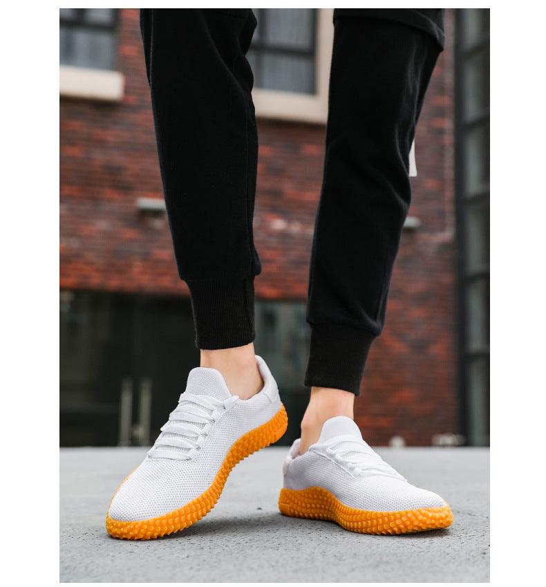 Men's Black Sneakers Mesh Breathable Shoes Male Fashion Black Athletic Footwear Flat Casual Walking Shoes Breathable Casual Shoes Couple Fashion Lace Up Mens Sneakers 19