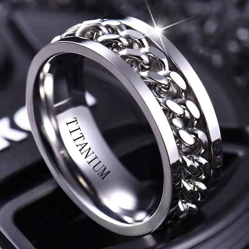 Men's 8mm Titanium Steel Ring 1