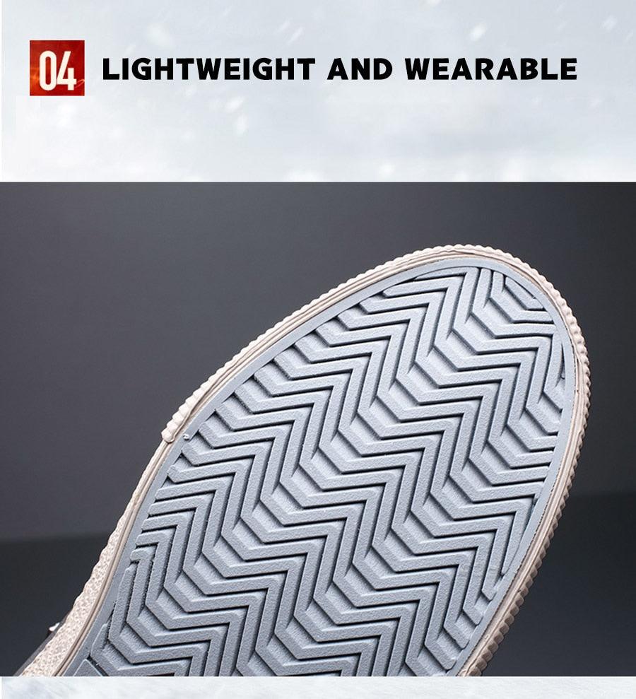 Mens Casual Winter Warm Ankle Boots Fashion Snow Boots Outdoor Footwear Black Sneakers Men's Leather Lined Warm Anti-slip Outdoor Work Shoes 11