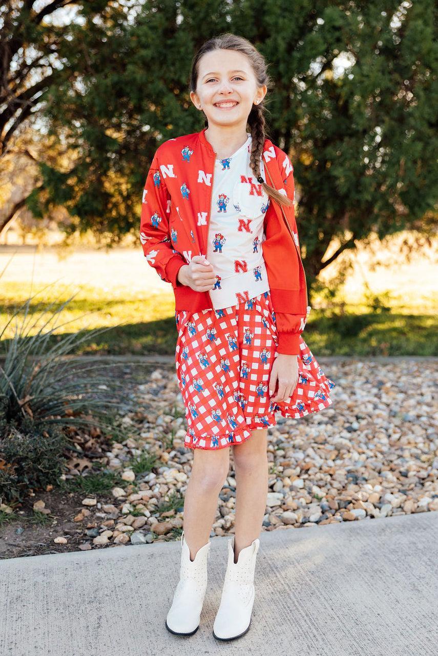 Nebraska Plaid Herbie Husker Twirl Skort 3