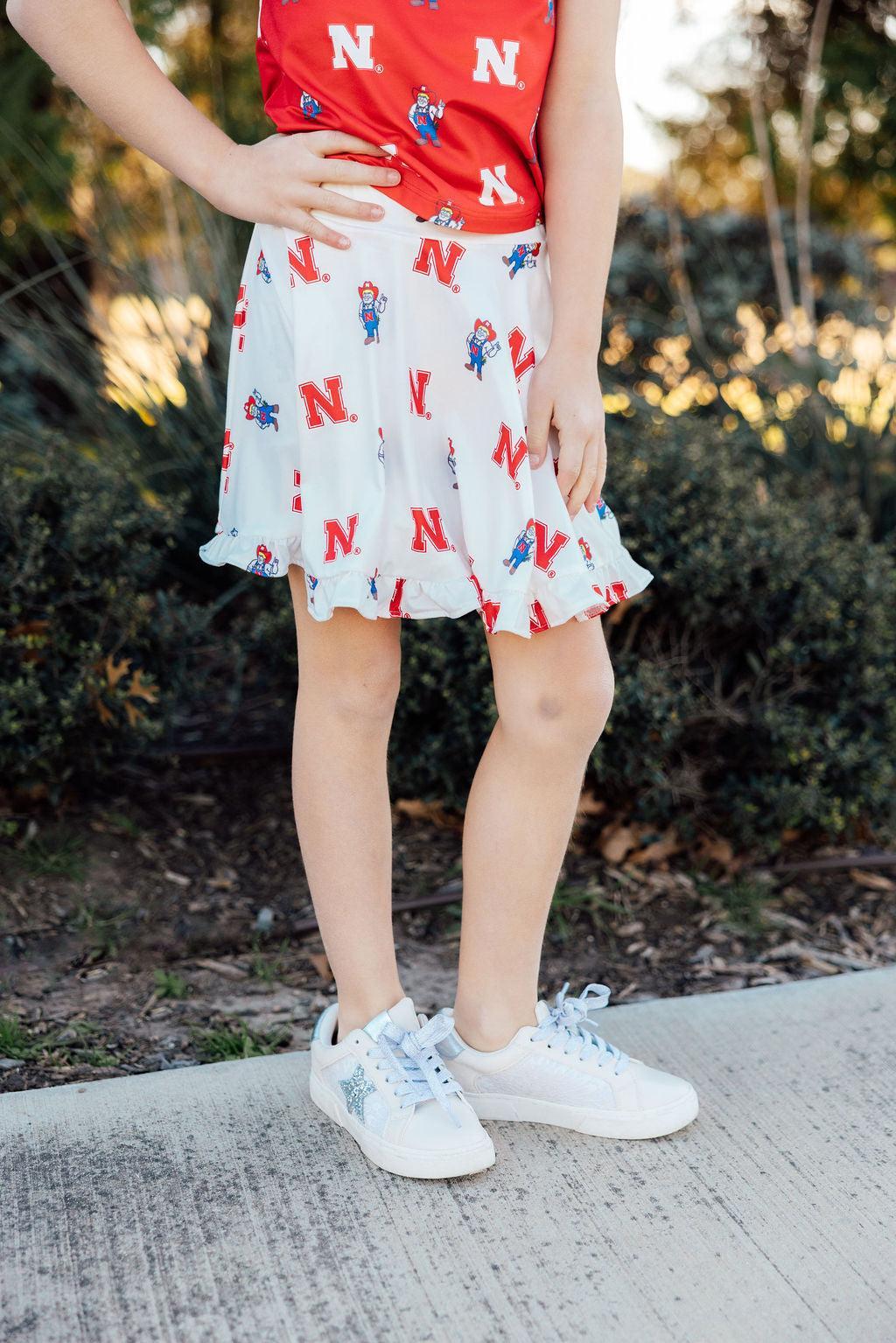 Nebraska White Herbie Husker Twirl Skort 3