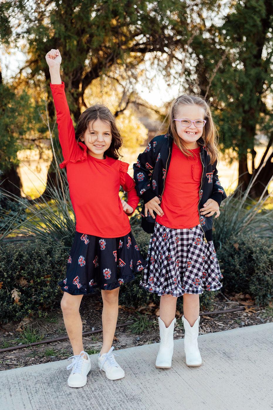 Texas Tech Black Raider Red Twirl Skort 2