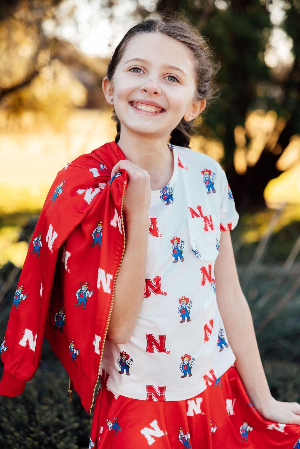 Nebraska Red Herbie Husker Satin Jacket 2