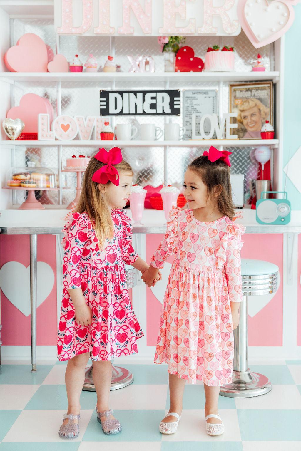 Melt My Heart 3/4 Sleeve Ruffle Twirl Dress 11