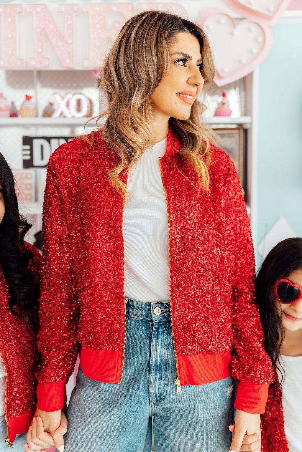 Grown Up Red Sequin Jacket 1