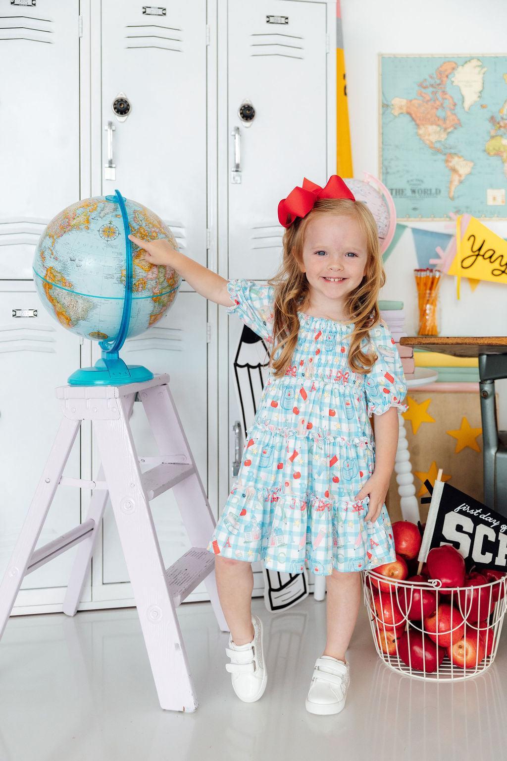 Honor Roll Smocked Ruffle Dress 1