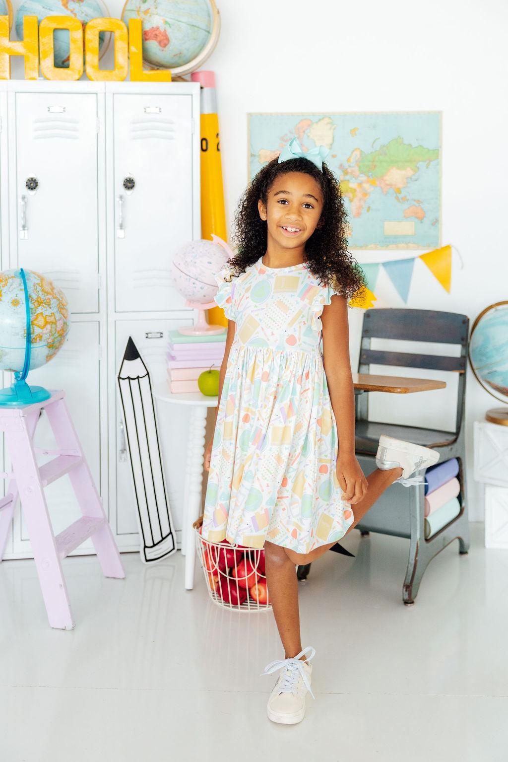 Campus Cutie Flutter Sleeve Twirl Dress 2