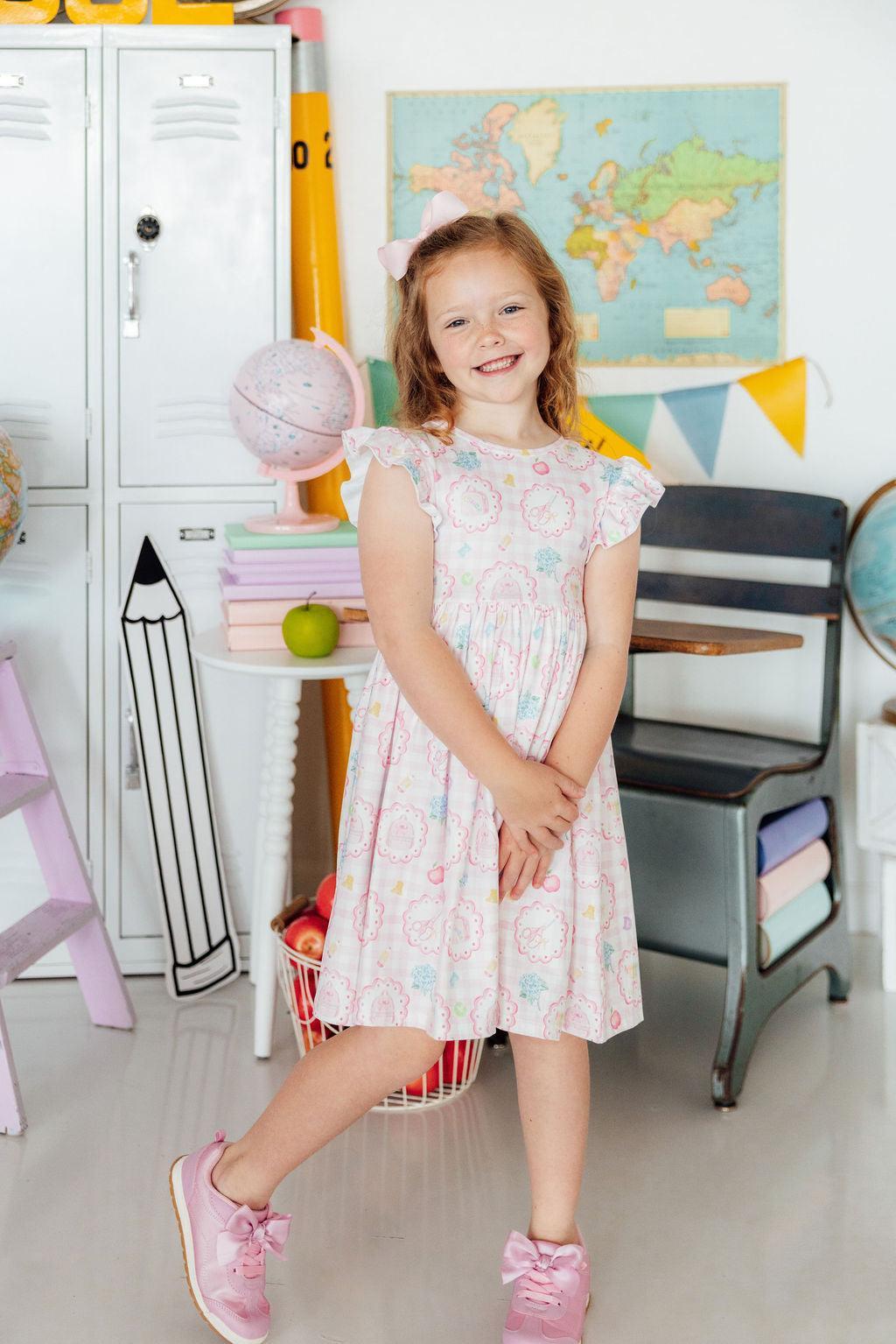 Apple of My Eye Flutter Sleeve Twirl Dress 4