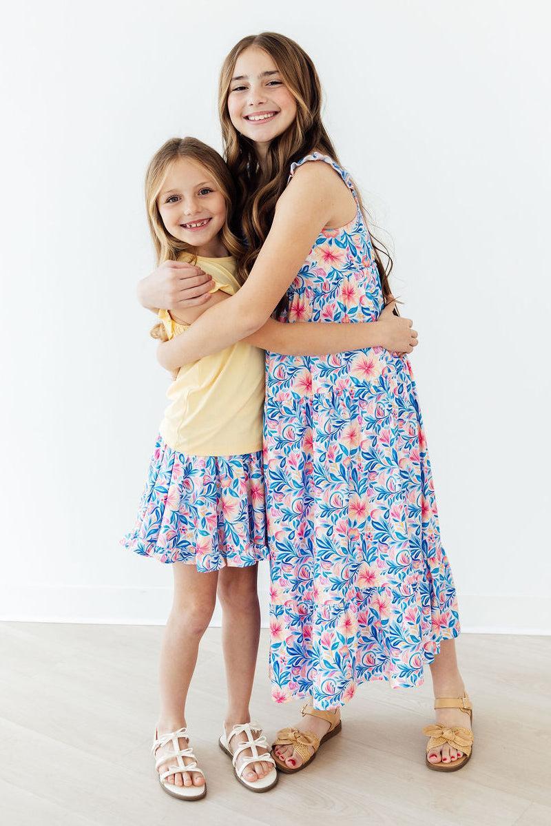 Watercolor Floral Ruffle Twirl Skort 2