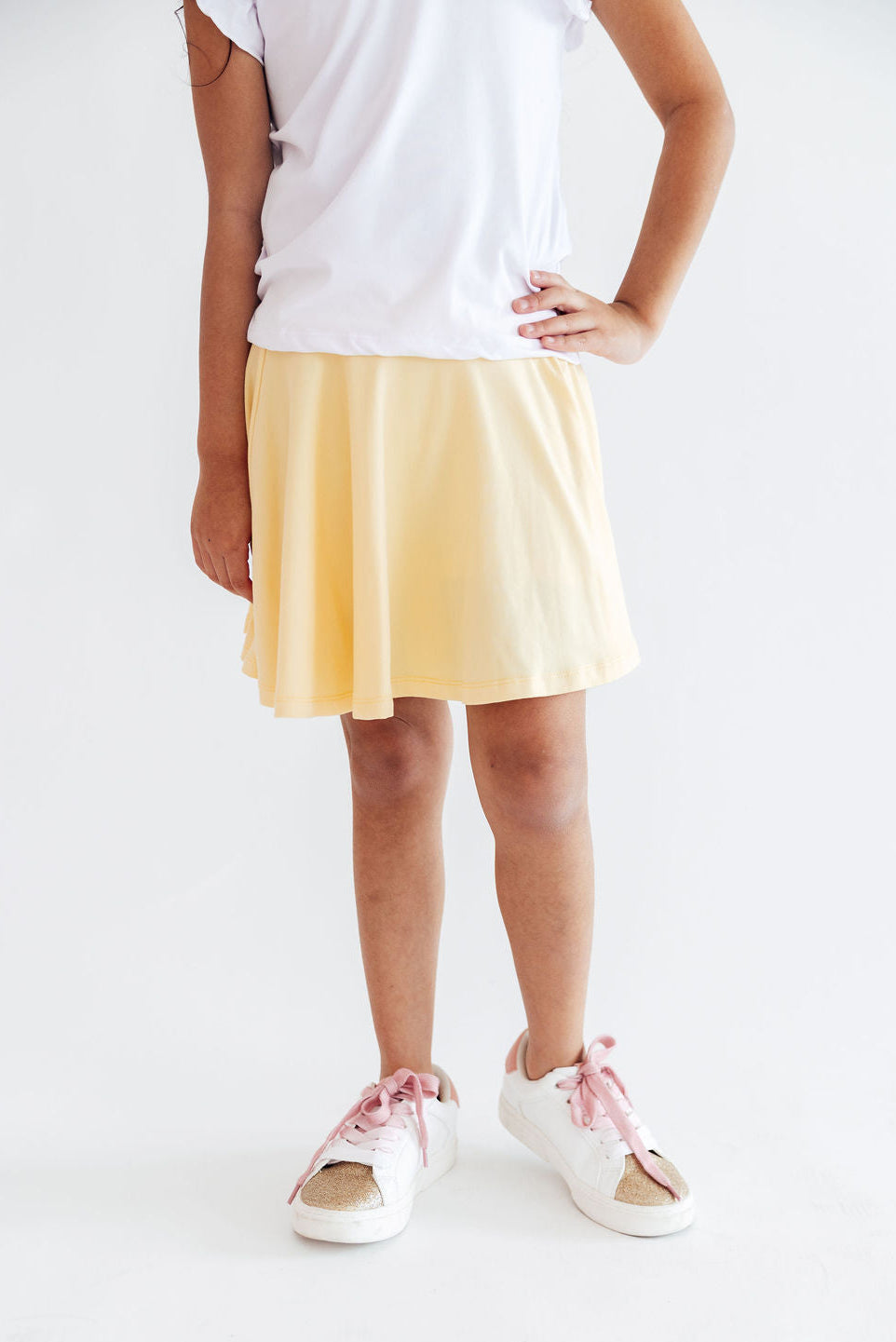 Butter Yellow Twirl Skort 3