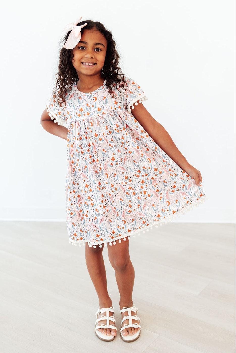 Unicorn Soiree Pom Pom Dress 3