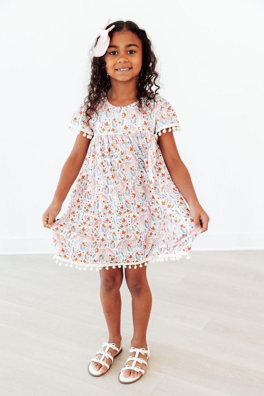 Unicorn Soiree Pom Pom Dress 2