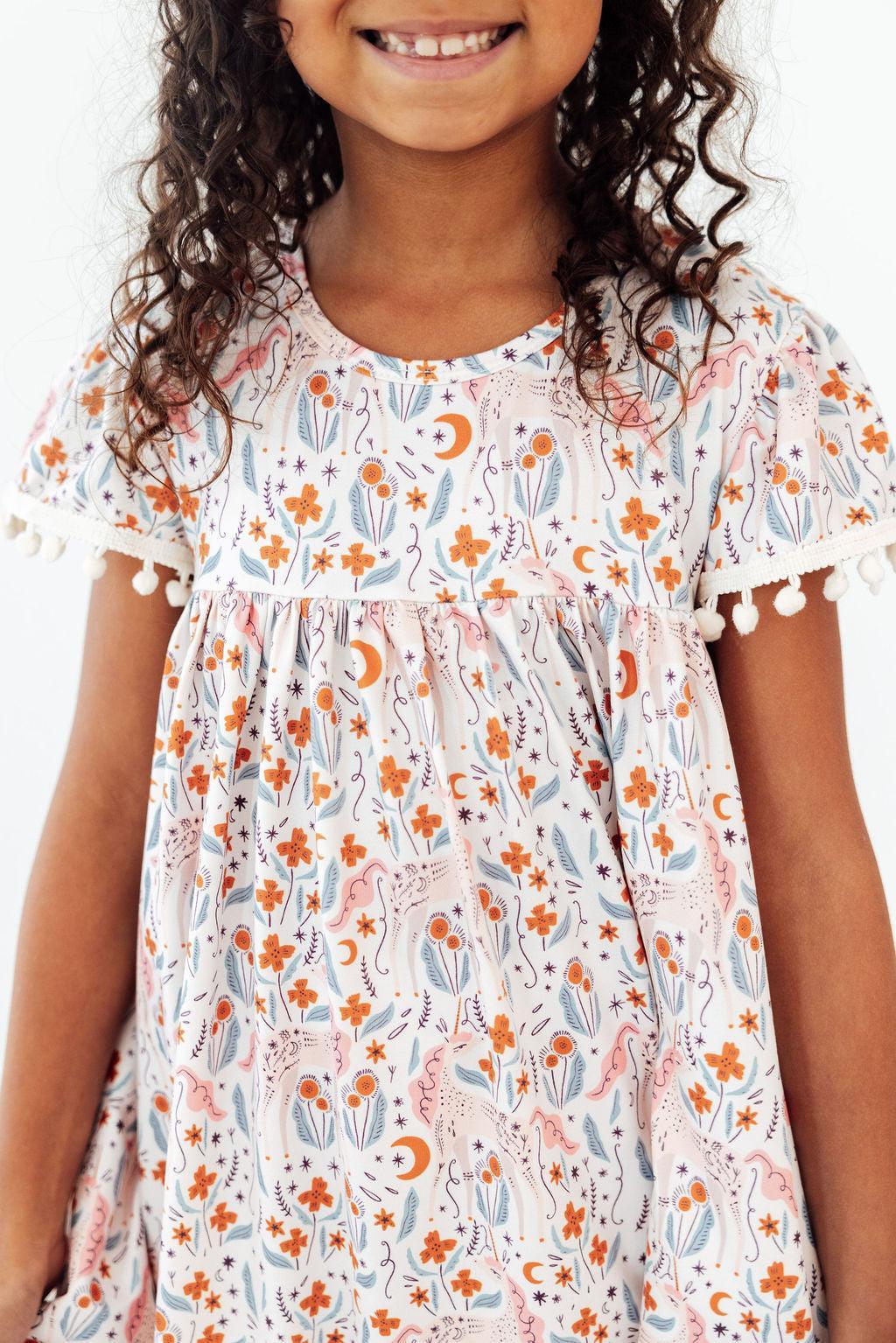 Unicorn Soiree Pom Pom Dress 1
